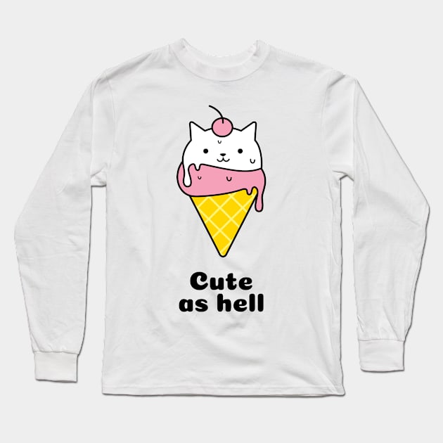 Cat cute as hell Long Sleeve T-Shirt by American VIP